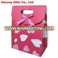 Factory price wholesale promotion gift custom white & brown kraft paper bag/paper shopping bag